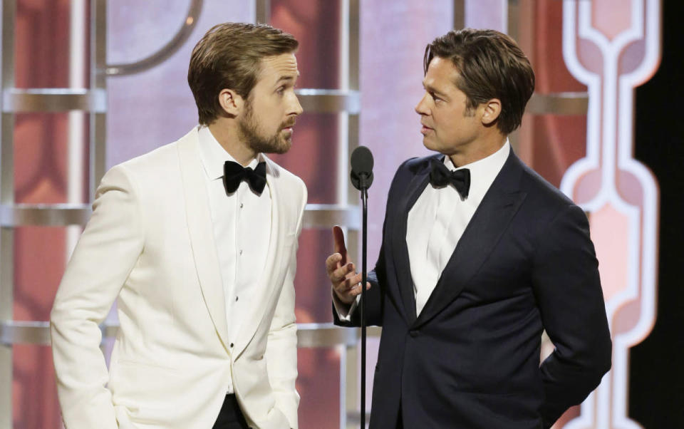 Brad Pitt at the 2016 Golden Globes