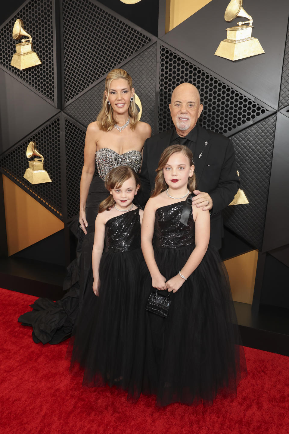 The foursome looked sleek in classic all-black outfits for the red carpet in Los Angeles. (Photo by Stewart Cook/CBS via Getty Images)