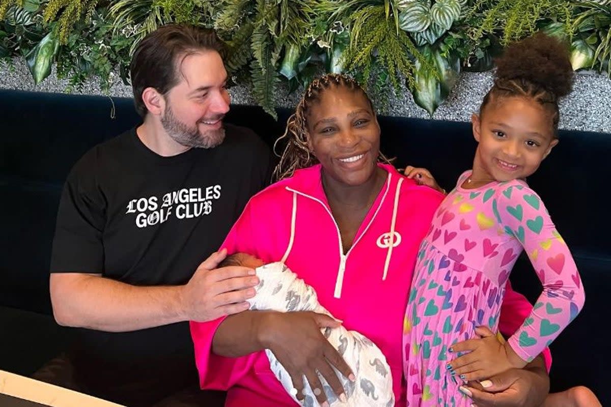 Serena Williams with husband Alexis Ohanian and daughters Olympia and Adira (Instagram / @alexisohanian)