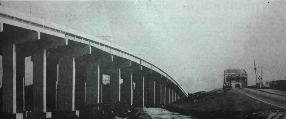 This photo published in 1982 shows the swing bridge connecting Hilton Head to the mainland. It was replaced by a fixed span that year.