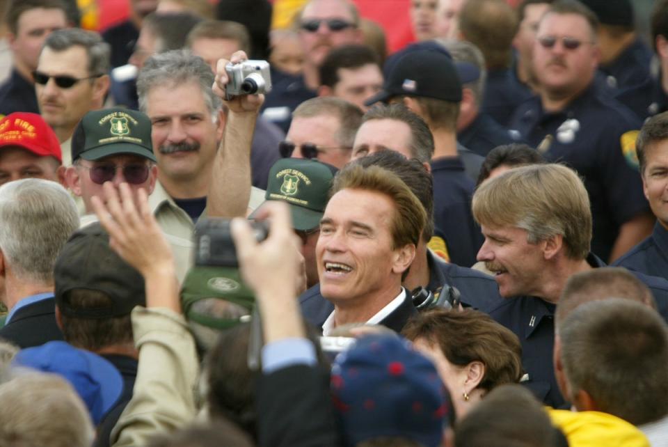 Schwarzenegger, pictured in 2000 when the alleged incident took place (Getty Images)