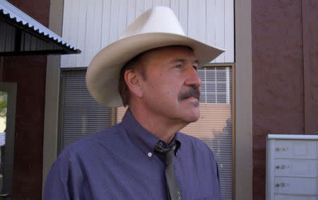 A still image taken from video shows Montana Democratic congressional candidate Rob Quist greeting voters while campaigning for a special election in Missoula, Montana, U.S. May 24, 2017. REUTERS/Justin Mitchell