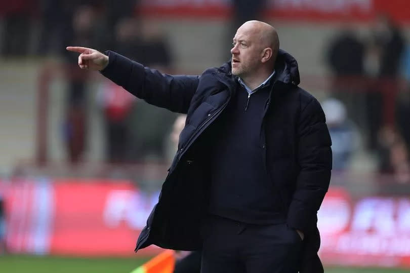 Fleetwood Town manager Charlie Adam looks on during the Sky Bet League One match between Fleetwood Town and Northampton Town at Highbury Stadium on April 13, 2024 in Fleetwood, England.