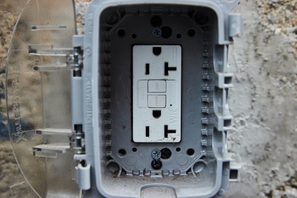 an outlet with a ground fault circuit interrupter