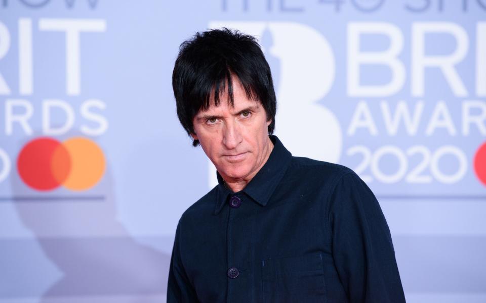 Johnny Marr attends The BRIT Awards 2020 at The O2 Arena - Getty