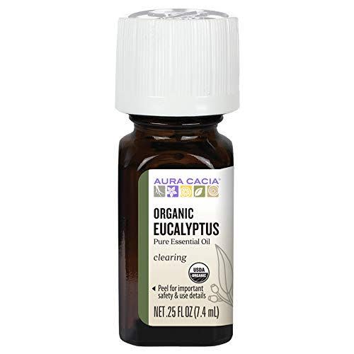 <p><strong>Aura Cacia</strong></p><p>amazon.com</p><p><strong>$8.91</strong></p><p> This eucalyptus essential oil also comes from one of Broida’s favorite brands, with one five-star reviewer writing: “I have used this oil for a decade, I love the quality.” Eucalyptus can be used as a remedy for cold symptoms, and “also has benefits for immune health,” Broida explains. “It is one of the older plant essential oils and there's a deep history of the use of inhaling the essential oil to cure a cold.”</p><p><strong>Best use</strong>: Congestion, cold symptoms</p>