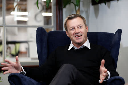 IKEA Group President & CEO Jesper Brodin gestures during an interview with Reuters in San Francisco, California, U.S., September 13, 2018. Picture taken September 13, 2018. REUTERS/Stephen Lam