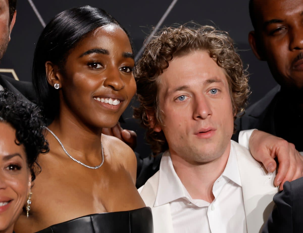 Ayo Edebiri and Jeremy Allen White have denied that their ‘The Bear’ characters are headed for romance (Getty Images)