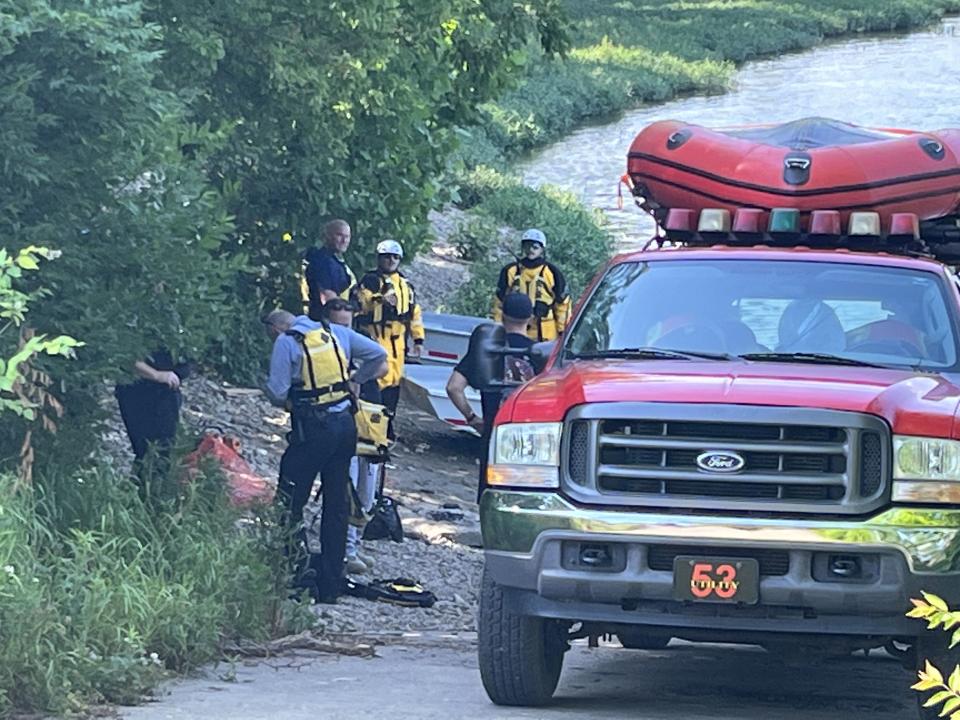 MetroParks rangers are leading an investigation on the Great Miami River Friday morning.