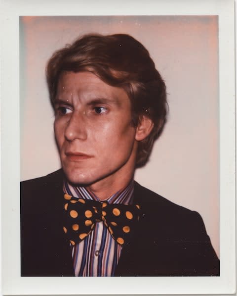 Andy Warhol, Yves Saint-Laurent polaroid - Credit: The Andy Warhol Foundation for the Visual Arts, Inc. Licensed by DACS, London. Courtesy BASTIAN, London