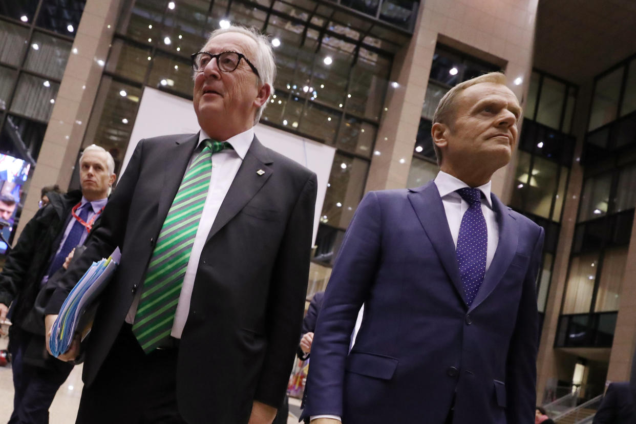 European commission president Jean-Claude Juncker and European council president Donald Tusk (Reuters)