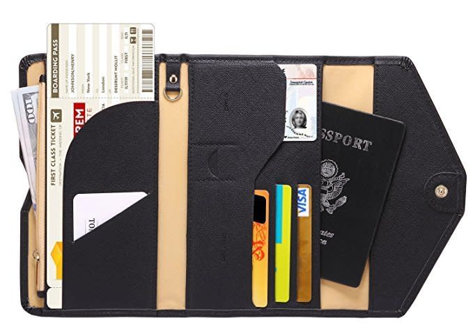 For under $15, this passport travel wallet will make a useful gift for all of their adventures ahead. Get it on <a href="https://www.amazon.com/Zoppen-Mulit-purpose-Travel-Wallet-Ver-4/dp/B0179BOLWU/ref=cts_ap_1_vtp?pf_rd_m=ATVPDKIKX0DER&amp;pf_rd_p=76154825667896829&amp;pf_rd_r=3292f1b1-545e-11e8-a320-b79b0cfc6d6b&amp;pd_rd_wg=BEqTC&amp;pf_rd_s=desktop-detail-softlines&amp;pf_rd_t=40701&amp;pd_rd_i=B07CLFX2V4&amp;pd_rd_w=blJ51&amp;pf_rd_i=desktop-detail-softlines&amp;pd_rd_r=3292f1b1-545e-11e8-a320-b79b0cfc6d6b&amp;_encoding=UTF8" target="_blank">Amazon</a>.