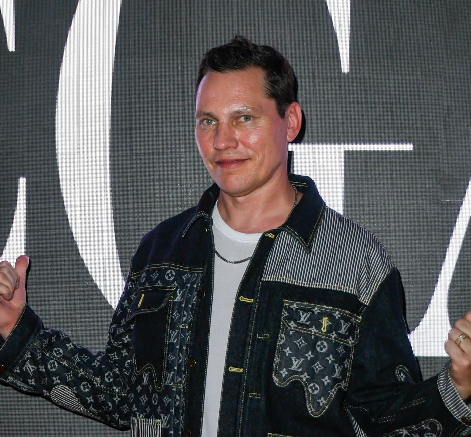 closeup of Tiesto