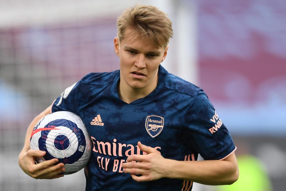 Martin Odegaard impressed on loan at Arsenal from Real Madrid in the second half of the 2020/21 season (Arsenal FC via Getty Images)