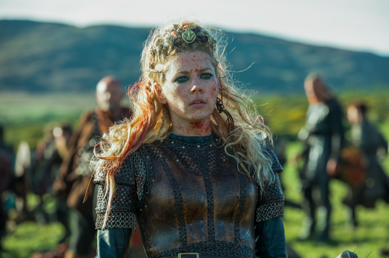 Katheryn Winnick as Queen Lagertha in <em>Vikings</em>. (Photo: Jonathan Hession)