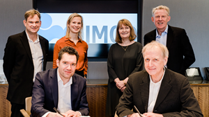 Standing (left to right) – Richard Mell, Finance Director, IMCD UK; Fenna van Zanten, Director M&A, IMCD Group; Ann Millett, Company Secretary, Orange Chemicals; David Robinson, Business Unit Manager, IMCD UKSitting (left to right) – Paul Hanbury, Managing Director, IMCD UK; John Millett, Managing Director, Orange Chemicals