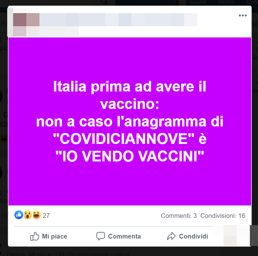 C'è chi crede si tratti di un caso, e chi contesta l'assurdità del post. Non mancano i difensori della teoria "linguistico-scientifica" secondo i quali è impossibile si tratti di una coincidenza. Qualcuno avverte che c'è una "d" mancante e qualche malinconico complottista da 5G non si esime da dire la sua...