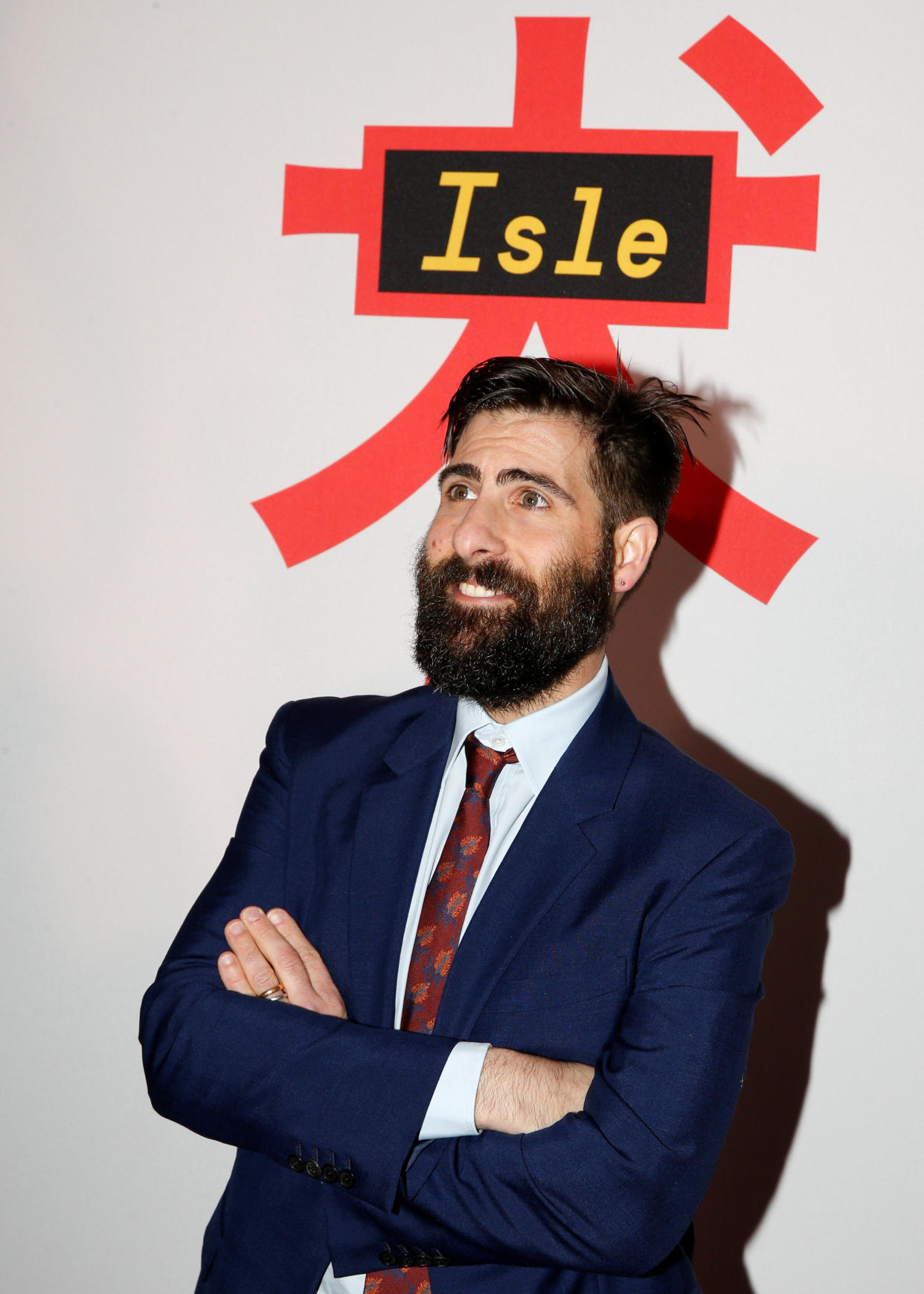 Jason Schwartzman arrives for a screening of <em>Isle of Dogs</em> in New York on March 20. (Photo: Reuters/Brendan McDermid)