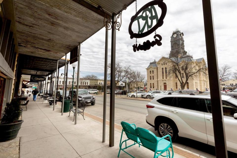 Historic Granbury Square has shops and restaurants surrounding the Hood County Courthouse.
