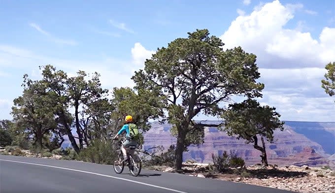 Biking on Hermit Road