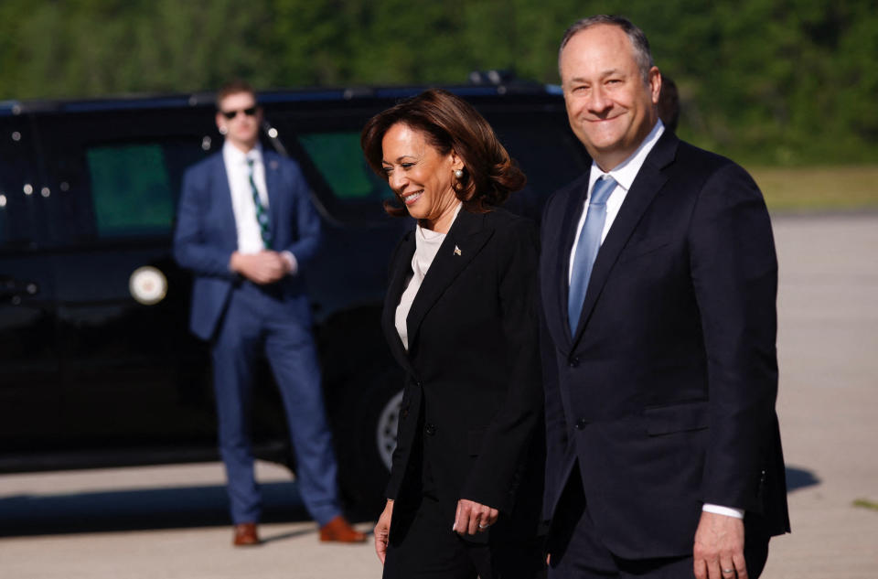 Vice President Kamala Harris with husband Douglas Emhoff