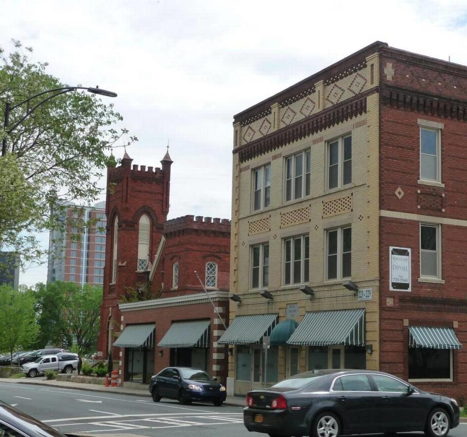 Today you can see a fragment of lost Brooklyn a few blocks away on Brevard Street: the proud brick 1902 Grace AME Zion Church and the 1922 Mecklenburg Investment Company office building for African American professionals.