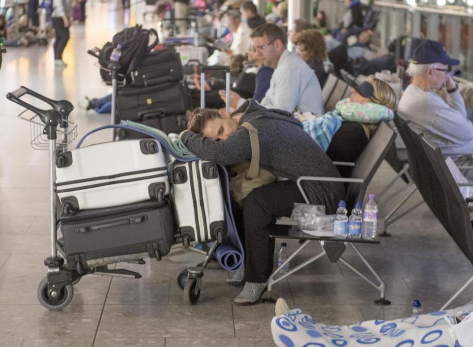 Passnegers stranded at Heathrow Airport (Jeremy Selwyn)