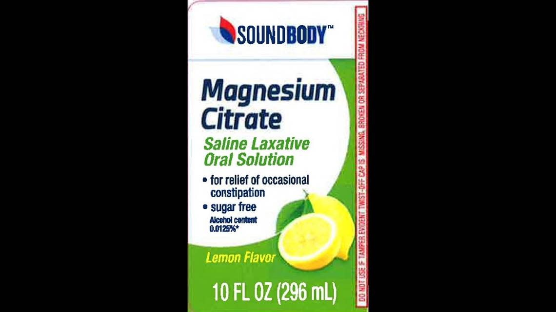 Soundbody Magnesium Citrate laxative, lemon flavor.