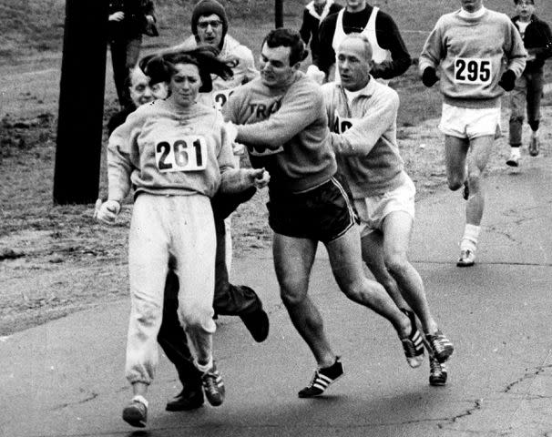 <p>Paul J. Connell/The Boston Globe via Getty </p> Kathrine Switzer