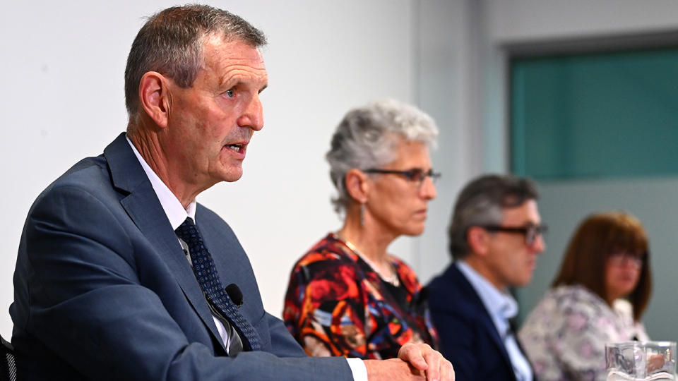 Cycling NZ chairman Phil Holden offered a public apology to Olivia Podmore and her family after the release of a damning report into the sport's culture. (Photo by Hannah Peters/Getty Images)