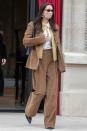<p><strong>January 2021 </strong>Bella Hadid nodded to Seventies-style in a brown corduroy wide-leg suit. </p>