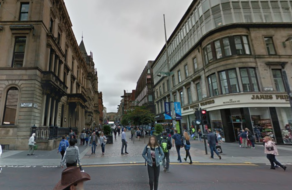 Many of Ahmed's clips were filmed on Buchanan street in Glasgow. (Google)