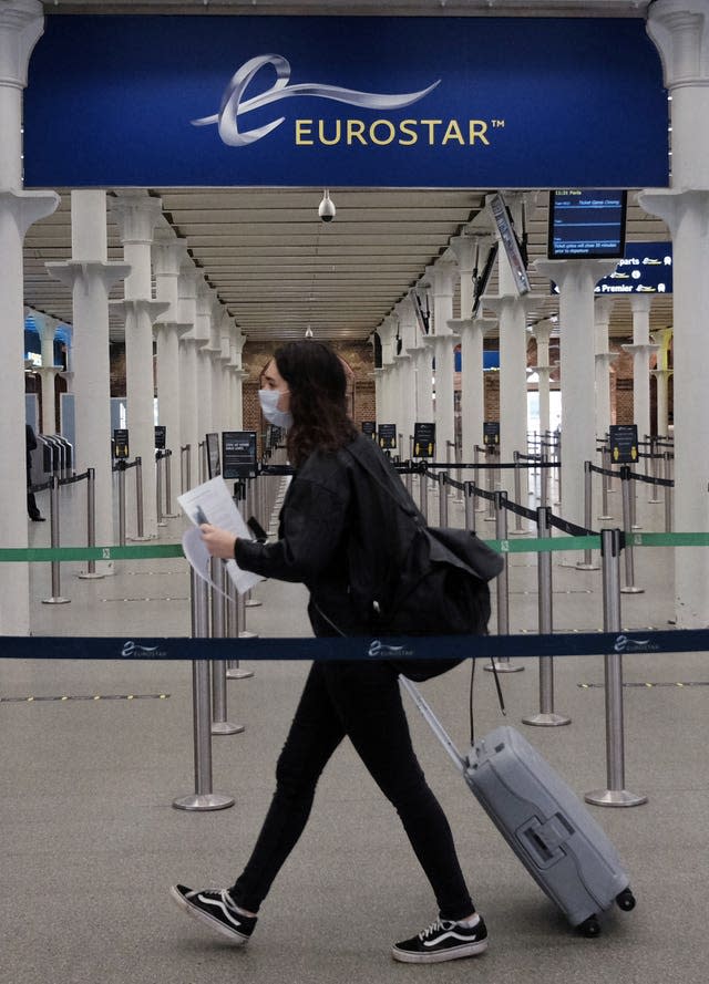 A Eurostar passenger