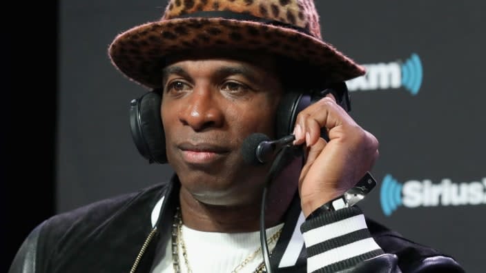 Jackson State University head football coach Deion Sanders made it clear, during his SWAC coaches call, that he’s not all about the money — unless it’s in regard to funding for HBCU athletes. (Photo: Cindy Ord/Getty Images)