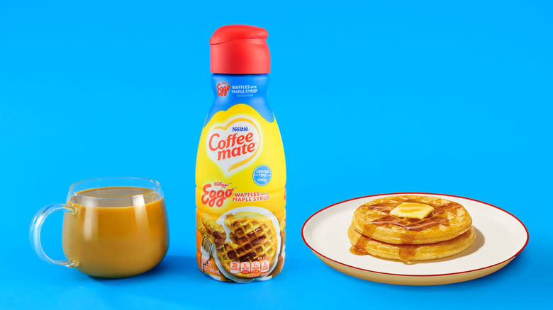 Coffee mate creamer with waffles