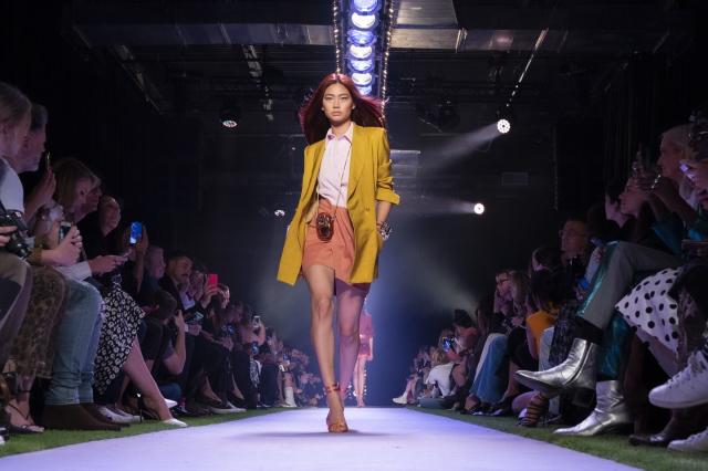 Model Hoyeon Jung walks on the runway during the Chanel Fashion