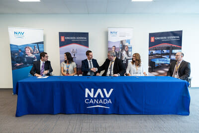 Agreement Signatories from left to right

NAV CANADA: Dave Sheppard, VP & Chief Strategy Officer (acting), Amanda Sarginson, VP & Chief Legal Officer and Corporate Secretary (acting), Mark Cooper, VP & Chief Technology and Information Office

Kongsberg Defence & Aerospace: Kjetil Reiten Myhra, Executive Vice President Defence Systems

Kongsberg Geospatial: Tania Hume, Chief Financial Officer, Jordan Freed, President and Managing Director (CNW Group/NAV CANADA)