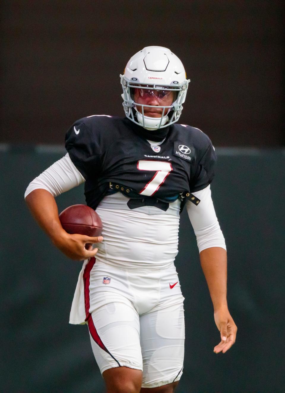 Brett Hundley during Arizona Cardinals training camp in 2020.