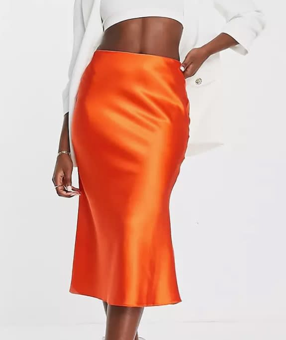 orange-satin-skirt