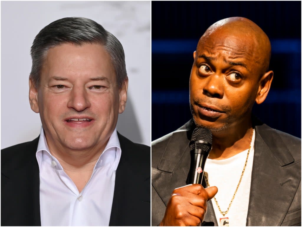 Ted Sarandos (left) has defended Chappelle (Getty/Netflix)