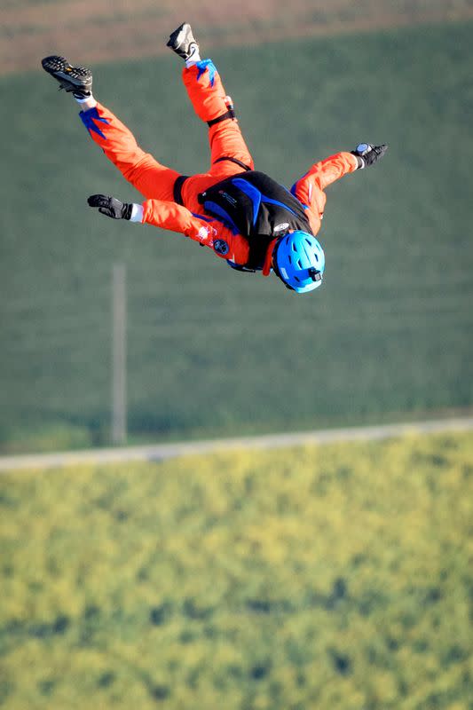 World's first parachute jump from a solar-powered aircraft