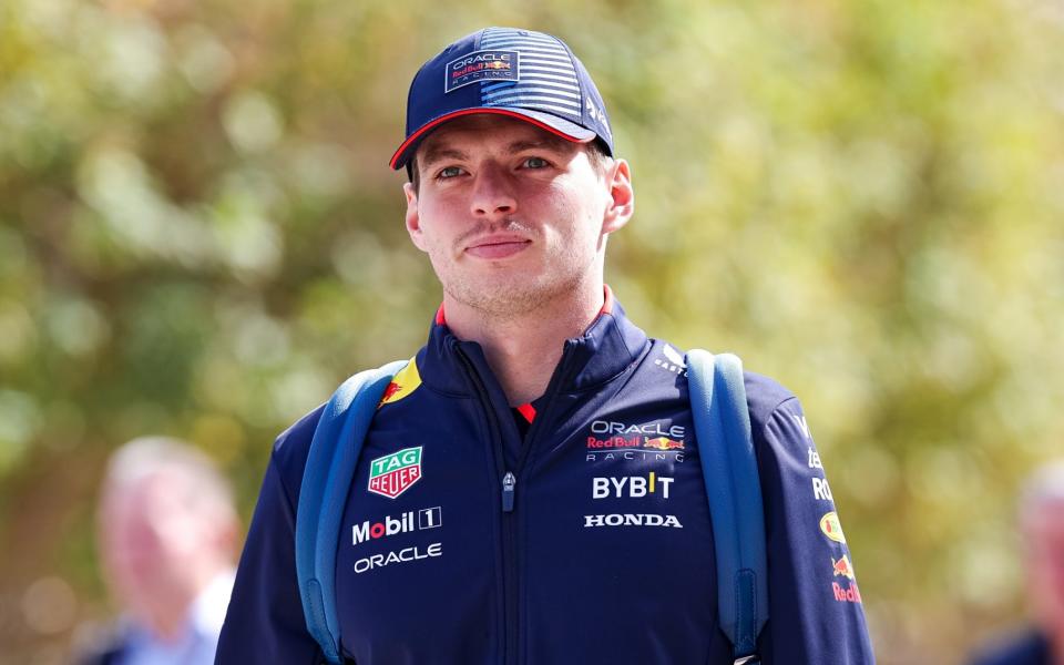 Max Verstappen of the Netherlands and Oracle Red Bull Racing walks in the paddock during the F1 Grand Prix of Bahrain at Bahrain International Circuit on March 2, 2024 in Bahrain, Bahrain