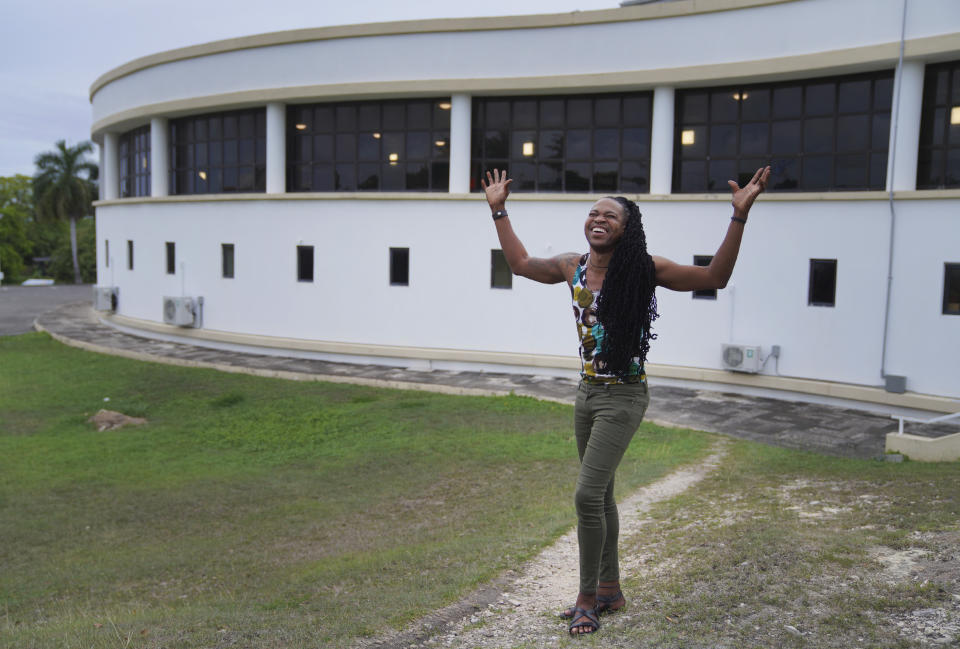 Orden David stands outside the Eastern Caribbean Supreme Court building in St. John's, Antigua, Monday, May 15, 2023. David, who is openly gay, was part of a litigation challenging the government's anti-sodomy law. And In 2022, the court ruled the law unconstitutional. (AP Photo/Jessie Wardarski)