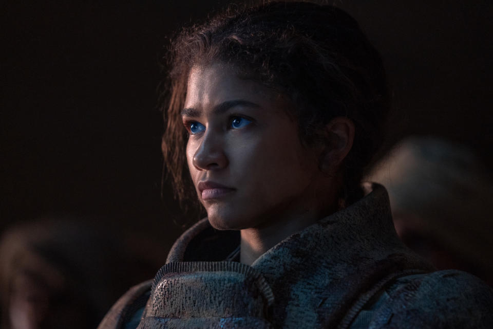 Zendaya as Chani in Warner Bros. Pictures and Legendary Pictures’ action adventure “DUNE: PART TWO,” a Warner Bros. Pictures release.