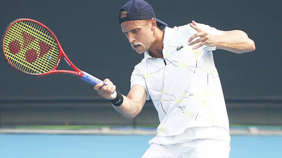 Denis Kudla, pictured here in action during 2020 Australian Open Qualifying.