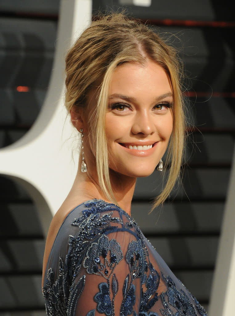 <p>In July 2016, Leonardo seemed to settle down, as he began dating Victoria’s Secret model Nina Agdal. But the couple sadly broke up in May 2017. <em>[Photo: Getty]</em> </p>