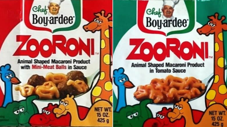 Chef Boyardee Zooroni labels