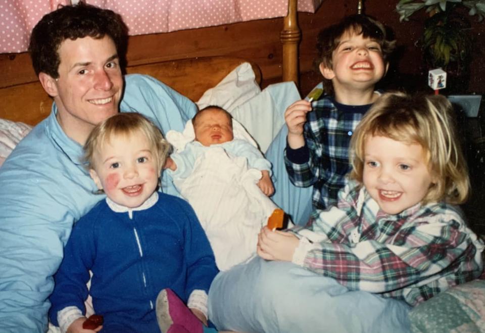 <div class="inline-image__caption"><p>The last photograph taken of Peter with all four of his children.</p></div> <div class="inline-image__credit">Courtesy Jenny Grosvenor</div>