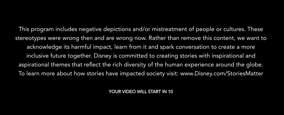 Disney Plus warning