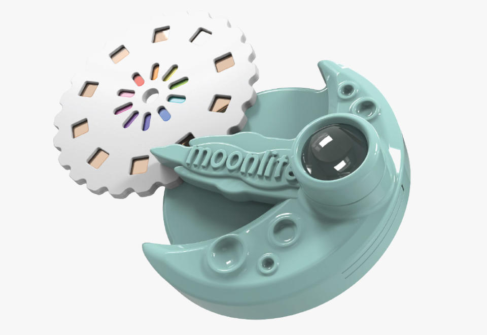 Moonlite, el regalo más original para hacer en estas fiestas funciona a modo de proyector. Foto: Twitter.com